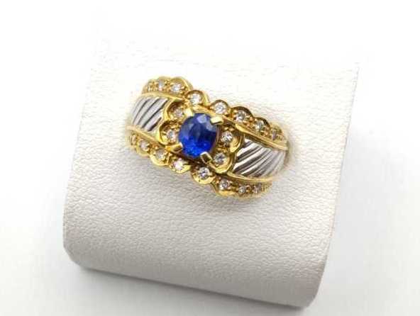 宝石買取 サファイア 指輪 K18 Pt900